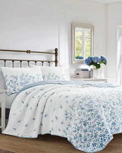 Laura Ashley Flora Quilt Set Home