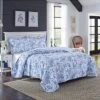 Laura Ashley Brighton 100% Cotton Reversible Quilt Set Home