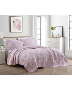 Laura Ashley 3Pc Rose Quilt Set Home