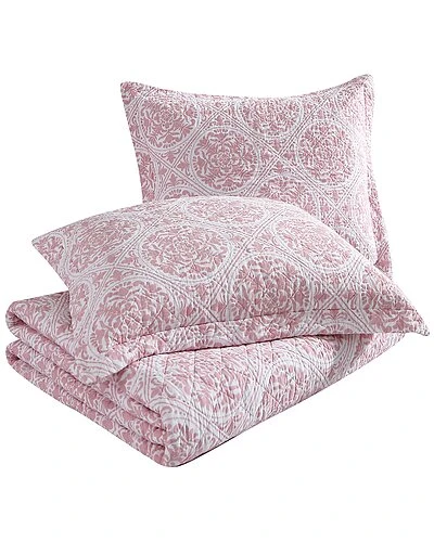 Laura Ashley 3Pc Rose Quilt Set Home 3 Laura Ashley 3Pc Rose Quilt Set Home - Image 3