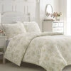 Laura Ashley Faye Toile Flannel Duvet Cover Set Home