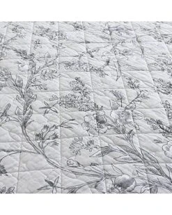Laura Ashley Branch Toile 3Pc Grey Quilt Set Home -Laura Ashley 3030307213 RLLD 5