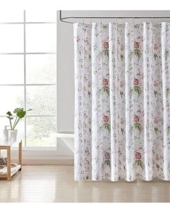 Laura Ashley Breezy Floral Cotton Twill Shower Curtain Home