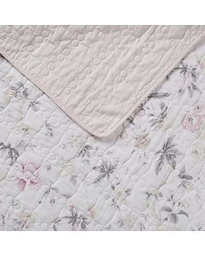 Laura Ashley Breezy Floral Of Cotton Reversible Quilt Set Home 2 Laura Ashley Breezy Floral Of Cotton Reversible Quilt Set Home - Image 2