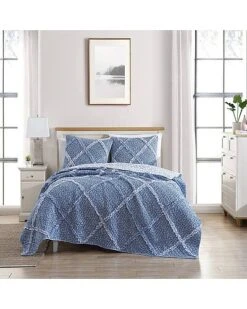 Laura Ashley Ditsy Dance Of Cotton Reversible Quilt Set Home