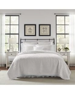 Laura Ashley Heirloom Crochet Of Cotton Reversible Quilt Set Home