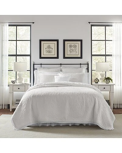 Laura Ashley Heirloom Crochet Of Cotton Reversible Quilt Set Home 1 Laura Ashley Heirloom Crochet Of Cotton Reversible Quilt Set Home