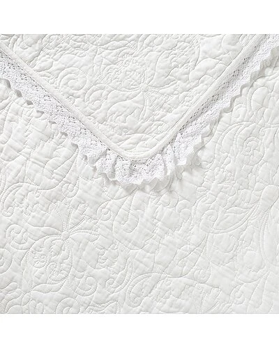 Laura Ashley Heirloom Crochet Of Cotton Reversible Quilt Set Home 2 Laura Ashley Heirloom Crochet Of Cotton Reversible Quilt Set Home - Image 2