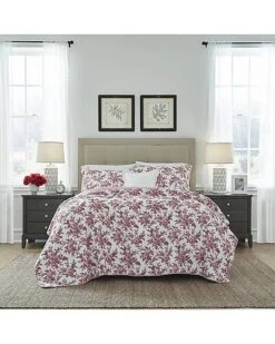 Laura Ashley Nnalise Cotton Reversible Quilt Set Home