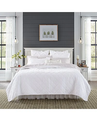 Laura Ashley Cyndie Solid Cotton Reversible Quilt Set Home 1 Laura Ashley Cyndie Solid Cotton Reversible Quilt Set Home