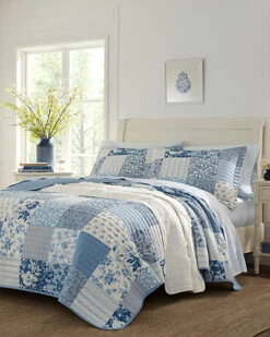 Laura Ashley Paisley Patchwork Quilt Set Home