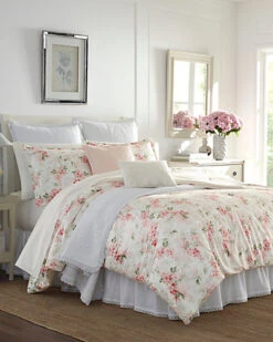 Laura Ashley Wisteria Pink Velvet Comforter Set Home