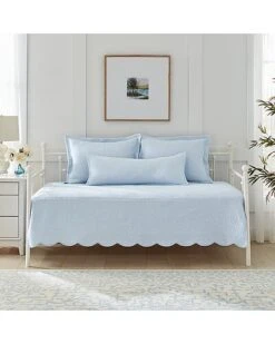 Laura Ashley Solid Trellis 100% Cotton Daybed Cover Set Home