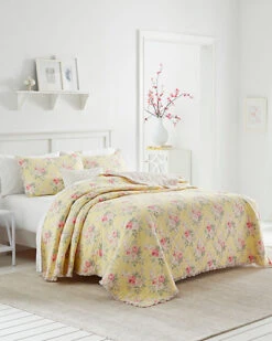 Laura Ashley Melany Yellow Quilt Home