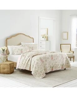 Laura Ashley Breezy Floral 3Pc Quilt Set Home