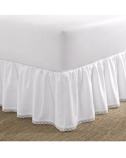 Laura Ashley Crochet Ruffle White Bed Skirt Home