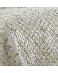 Laura Ashley Fawna 3Pc Blue Quilt Set Home -Laura Ashley 3030919932 RLLD 4