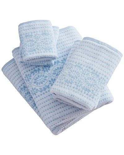 Laura Ashley Forever Eyelet 6Pc Blue Towel Set Home 1 Laura Ashley Forever Eyelet 6Pc Blue Towel Set Home