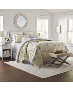 Laura Ashley Maybelle 4Pc Blue Comforter Set Home