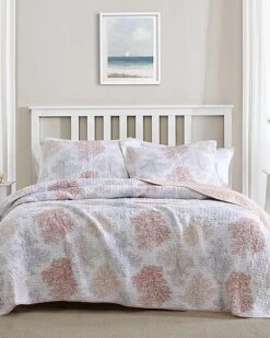 Laura Ashley Saltwater 3Pc Quilt Set Home