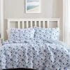 Laura Ashley Sea Whispers 3Pc Blue Quilt Set Home