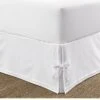 Laura Ashley Corner Ties Solid White Bed Skirt Home