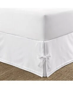 Laura Ashley Corner Ties Solid White Bed Skirt Home