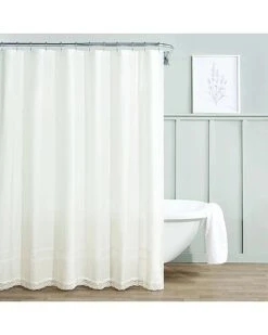 Laura Ashley Nnabella White Shower Curtain Home