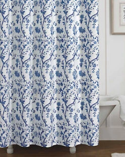 Laura Ashley Charlotte Cotton Shower Curtain Home