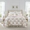 Laura Ashley Joyce 100% Cotton Reversible Quilt Set Home