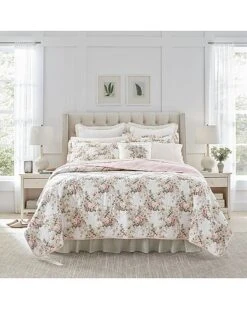 Laura Ashley Joyce 100% Cotton Reversible Quilt Set Home