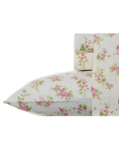 Laura Ashley Drey Flannel Sheet Set Home