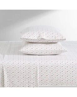 Laura Ashley Evie 100% Cotton 300 Thread Count Sateen Sheet Set Home