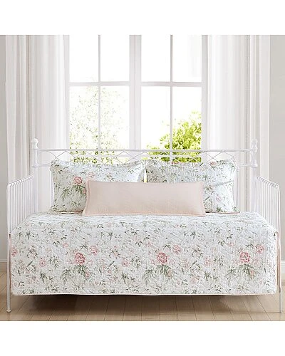 Laura Ashley Breezy Floral Of Cotton 4 Piece Quilted Daybed Cover Set Home 1 Laura Ashley Breezy Floral Of Cotton 4 Piece Quilted Daybed Cover Set Home