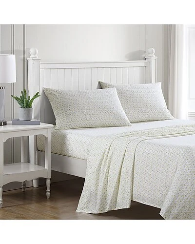 Laura Ashley Evie Cotton Percale Sheet Set Home 1 Laura Ashley Evie Cotton Percale Sheet Set Home