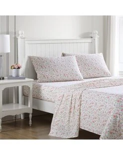 Laura Ashley Norella Cotton Percale Sheet Set Home