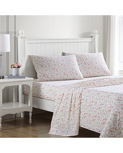 Laura Ashley Norella Cotton Percale Sheet Set Home 1 Laura Ashley Norella Cotton Percale Sheet Set Home