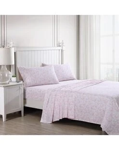 Laura Ashley Bella Cotton 300TC Sateen Sheet Set Home