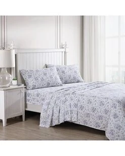 Laura Ashley Ilian Cotton 300TC Sateen Sheet Set Home