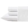 Laura Ashley Solid 100% Cotton 400 Thread Count Percale Sheet Set Home