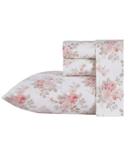 Laura Ashley Isalee Pink Sheet Set Home