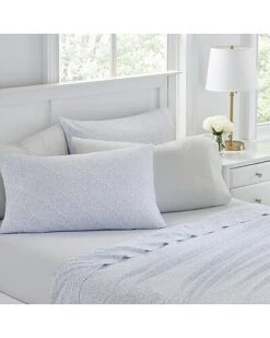 Laura Ashley Belle 6Pc Blue Cashmere Sheet Set Home