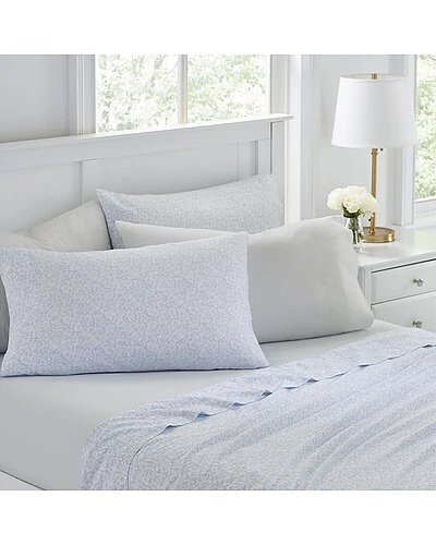 Laura Ashley Belle 6Pc Blue Cashmere Sheet Set Home 1 Laura Ashley Belle 6Pc Blue Cashmere Sheet Set Home