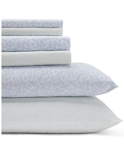 Laura Ashley Belle 6Pc Blue Cashmere Sheet Set Home 2 Laura Ashley Belle 6Pc Blue Cashmere Sheet Set Home - Image 2