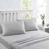 Laura Ashley Cerene Wellness 4Pc Grey Sheet Set Home