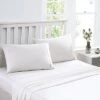 Laura Ashley Cerene Wellness 4Pc White Sheet Set Home