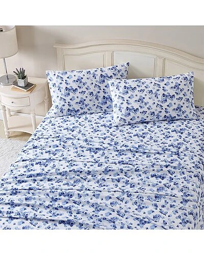 Laura Ashley Emelisa 4Pc Porcelain Sheet Set Home 1 Laura Ashley Emelisa 4Pc Porcelain Sheet Set Home