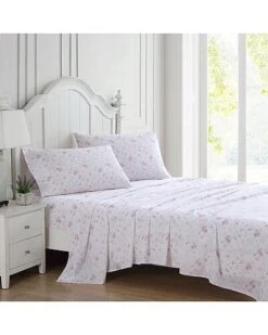 Laura Ashley Garden Muse 4Pc Tea Rose Sheet Set Home