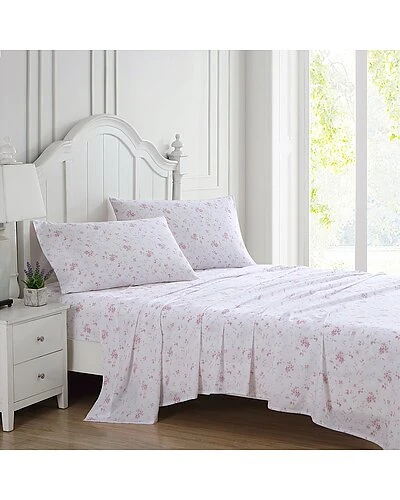 Laura Ashley Garden Muse 4Pc Tea Rose Sheet Set Home 1 Laura Ashley Garden Muse 4Pc Tea Rose Sheet Set Home