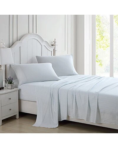 Laura Ashley Ramona 4Pc Blue Sheet Set Home 1 Laura Ashley Ramona 4Pc Blue Sheet Set Home